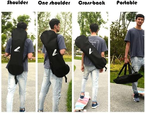 محمول 46 بوصة Longboard لوحة الرقص حقيبة ظهر | لوحة الحمل Longboard | محترف للمبتدئين اللاعبين Longboard | تصميم للجنسين للرجال والنساء والشباب والكبار in Kuwait