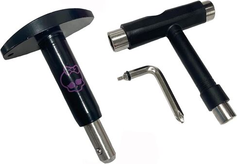 Kami-so Roller Skate Bearing Tool | أداة إزالة محامل الدقة | التزلج الأسطوانة ، إكسسوارات سكوتر | تصميم محمول مضغوط | ملاءمة عالمية ، متينة ، خفيفة الوزن ، مجموعة سهلة الاستخدام | شعار الأرجواني in Kuwait