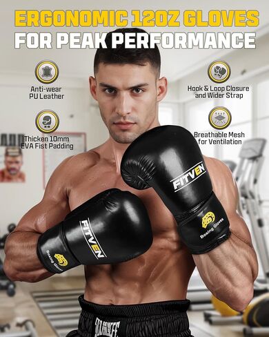 FITVEN Freestanding Punching Bag with Boxing Gloves Heavy Boxing Bag with Suction Cup Base for Adult Kids - Men Stand Kickboxing Bag in Saudi Arabia