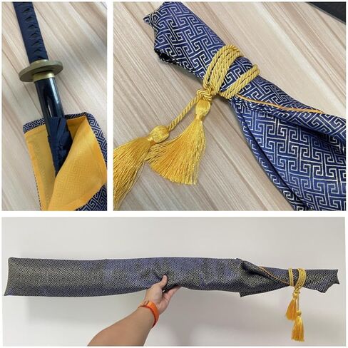 2pcs Sword Bag 51inch Synthetic Silk Katana Bag Sword Cover Carrying Case For Samurai Swords in Kuwait