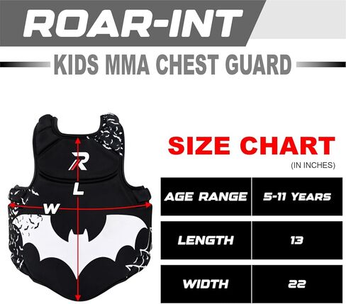 ROAR-INT Kid MMA Chest Guard, Body Protector for Kids, Training Gear (5–11 Years) in Kuwait