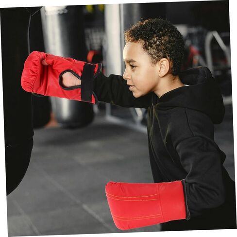 1PAIR التدريب المحمول قفازات السجال للملاكمة قفازات كيك بوكسينغ للرجال للنساء والتصميم المريح والارتداء لتحسين الأداء والإصابة in Kuwait