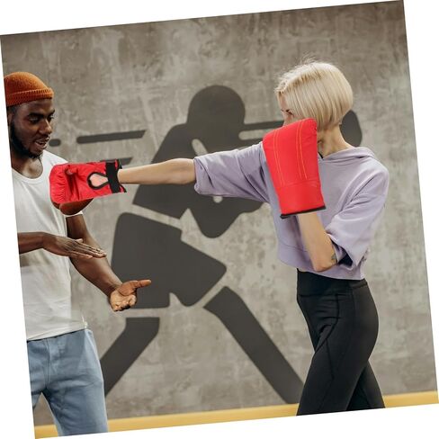 1PAIR التدريب المحمول قفازات السجال للملاكمة قفازات كيك بوكسينغ للرجال للنساء والتصميم المريح والارتداء لتحسين الأداء والإصابة in Kuwait