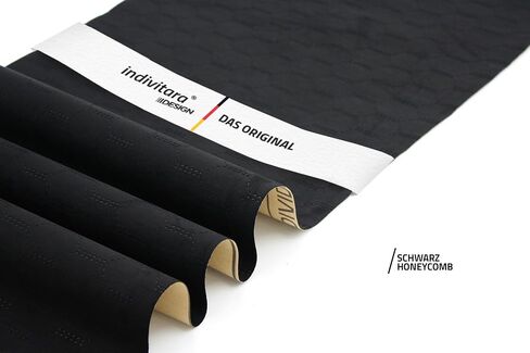 indivitara® Self-Adhesive Microfiber Suede Wrap – Stretchable Car Interior Fabric | Soft Touch Imitation Leather for Dash, Door Panels & Headliner – (19.68x59.06 in. Premium Black) in Saudi Arabia