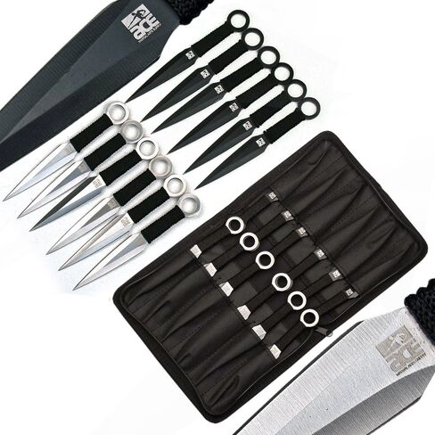 ACE Ace Martial Arts تزويد Ninja Stealth Black Rising Knives بحالة النايلون (Kunai) (3 قطع) in Saudi Arabia