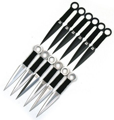 ACE Ace Martial Arts تزويد Ninja Stealth Black Rising Knives بحالة النايلون (Kunai) (3 قطع) in Saudi Arabia