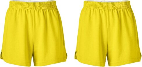 Soffe Girls' Authentic Cheer Shorts – Soft Cotton Blend Gym Shorts for Cheerleading, Dance, Running, Fitness, & Casual Wear – Elastic Waistband, Vibrant Colors, Durable & Easy Care in Saudi Arabia