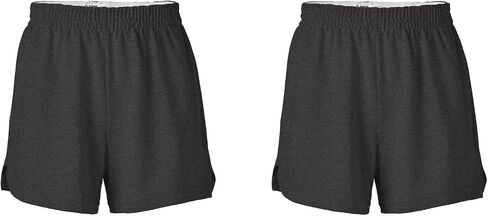 Soffe Girls' Authentic Cheer Shorts – Soft Cotton Blend Gym Shorts for Cheerleading, Dance, Running, Fitness, & Casual Wear – Elastic Waistband, Vibrant Colors, Durable & Easy Care in Saudi Arabia