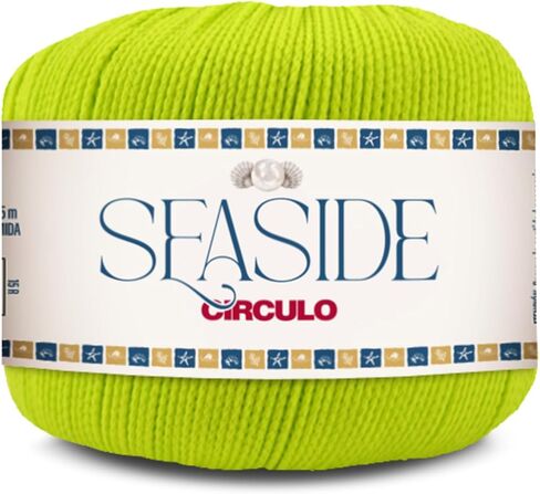 Circulo Seaside Yarn ، مثالي لأشرار الشاطئ ، البيكينيات والتستر ، التجفيف السريع والوزن الخفيف ، وزن الأصابع ، البولي أميد 100 ٪ ، 180.4 ياردة ، 50 جرام ، اللون 616 الكناري in Kuwait