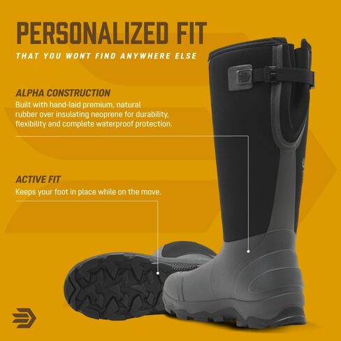 LaCrosse Alpha Lite II CW Men's Waterproof Hunting Boots - Insulated Footwear for Men - Durable & Lightweight - Neoprene Gusset - Thick Cushioning EVA Midsole in Saudi Arabia