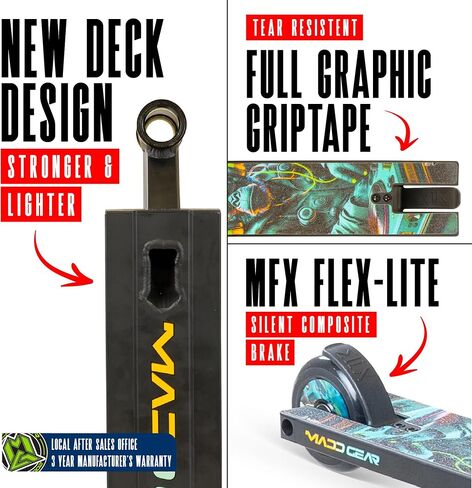 Pro Stunt Trick Scooter for Kids Ages 5-12 – Lightweight Durable Freestyle Kick Scooter for Skatepark and Street – Easy Assembly – Madd Gear MG2 in Kuwait