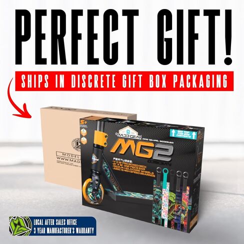 Pro Stunt Trick Scooter for Kids Ages 5-12 – Lightweight Durable Freestyle Kick Scooter for Skatepark and Street – Easy Assembly – Madd Gear MG2 in Kuwait