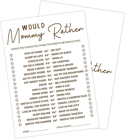 30 PCS Cute Bear Baby Predictions Cards Baby Shower Game for Boy Girl, Double-Sided Games Gender Neutral Gender Reveal Party Supplies & Decor-C09 in Kuwait