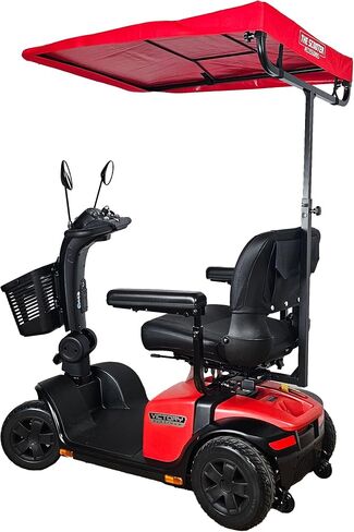 Sunshade Canopy for Mobility Scooters. Easy Removable Rain. Unique Color Choices (Red) in Saudi Arabia