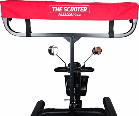 Sunshade Canopy for Mobility Scooters. Easy Removable Rain. Unique Color Choices (Red) in Saudi Arabia