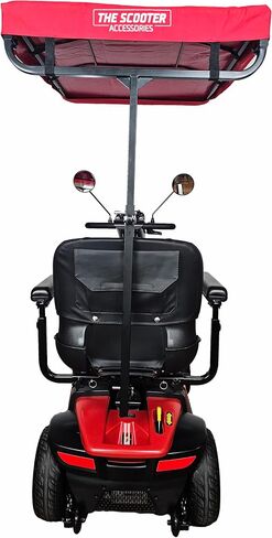 Sunshade Canopy for Mobility Scooters. Easy Removable Rain. Unique Color Choices (Red) in Saudi Arabia