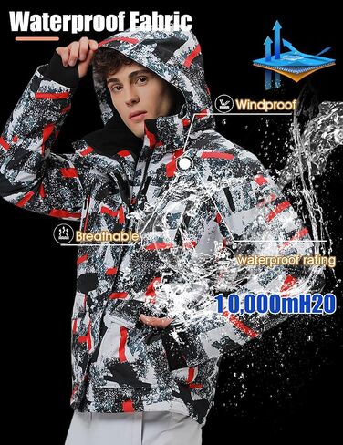 Men's Ski Suit Waterproof Snow Suits Two Piece Snowboard Jacket and Pants Set Outdoor Windproof Winter Warm Snowsuits in Saudi Arabia