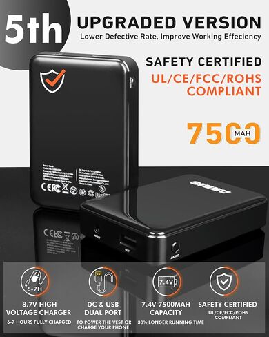 Arris Fleece Hate Dhating سترة للنساء مع حزمة بطارية 7.4 فولت ، وحجم 8 مناطق التدفئة التدفئة ملابس الصيد in Saudi Arabia