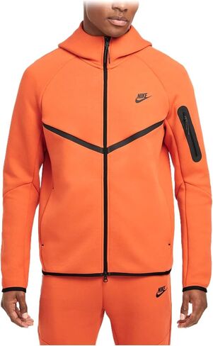 Nike Tech Men's Full-Zip Windrunner Hoodie (HV0949-846, Vintage Coral/Black) in Saudi Arabia
