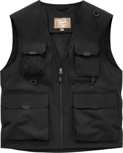 Men's Softshell Fishing Vest Outdoor Lightweight Waistcoat Waterproof Utility Cargo Sleeveless Jacket in Saudi Arabia
