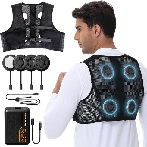 Peltier Vest [Max -21℃] Cooling Vest, Peltier Element, 20000mAh Battery Included, Type-c Power Supply, 3 level Temp Adjustment, Quick Cooling, Quiet, One Size (M-XL Compatible) in Saudi Arabia