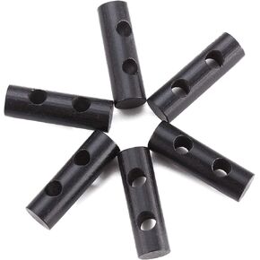 Mini Ferro Rods, 6 Pack Drilled Ferrocerium Rod Camping Emergency Fire Starters, with Two 4mm Lanyard Hole for Paracord Bracelet, Necklace