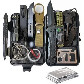 Outdoor Camping Survival Gear and Equipment, Survival Kits Fishing Hunting, Birthday Gifts for Men Dad Him Husband Boyfriend Teen Boy Camping Hiking