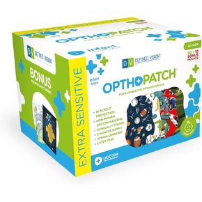Infants Extra Sensitive Adhesive Eye Patch Boys 70 Pack Series I