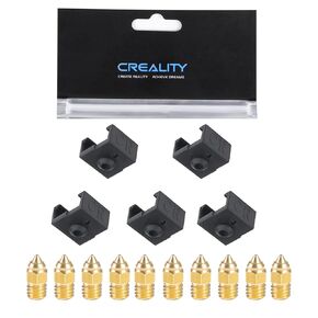 Creality Original Ender 3 V2 Neo 5pcs Silicone Sock and 10pcs 0.4mm Nozzle, Silicone Cover for Ender 3 Neo/Ender 3 V2 Neo/Ender-3 Max Neo, CR-6 SE, CR-10 Smart