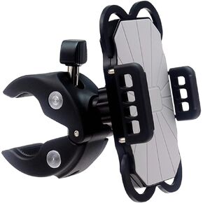 Cell Phone Holder Mount Clip for Golf Cart,Golf Pull Push Cart,Music Microphone Mic Stand,Bike/Scooter,Stroller,Wheelchair Walker,Boat,Adjustable Clamp Fits Most Smart Phones