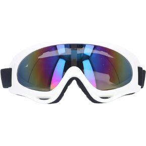 SUNGOOYUE UV Protection Windproof Snowproof Sunglasses, Adjustable Colorful Lens Large Dog Glasses(3004 Dark Blue Frame Color Film)