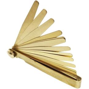 Brass Feeler, Plug Gauge, high-Precision Clearance Gauge, Thickness Gauge, Non-Magnetic Copper Feeler, Single Piece Set, 0.03-1.0mm(100 * 13)