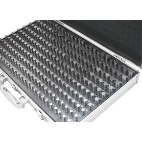 Accusize Industrial Tools 0.251''-0.500'', 250 Pc Steel Plug Pin Gage Set, Minus, Class Zz, with Reliable Strong Aluminum Case, M2(-) a