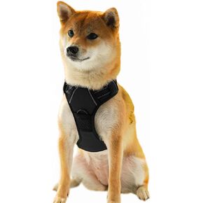 Ziggy Pet Dog Harness Adjustable Nylon Mesh Vest with Leash Clips (Red, Large)