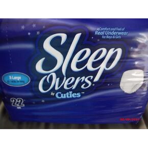SleepOvers X-Large 22 Count Unisex-Kids Incontinence Protector, Soft, Smooth Side Panels, Dual Leg Cuffs, Leakage Protection