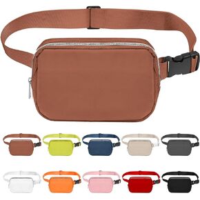 Running Fanny Pack for Women and Men Water proof Crossbody Belt Bag with Adjustable Strap for Gym,Hiking, Travel-Black