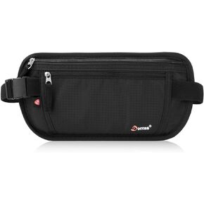 Travel Money Belt - Slim Passport Holder RFID Blocking Security Travel Pouch, Hidden Fanny Pack Travel Wallet Belt Bag Phone Holder in Kuwait