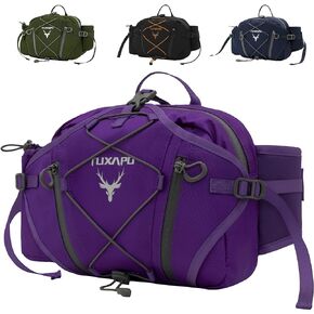 Black Multifunctional Waist Pack Ideal Men's Gift for Running Cycling Hiking, 4L Capacity Travel Bag