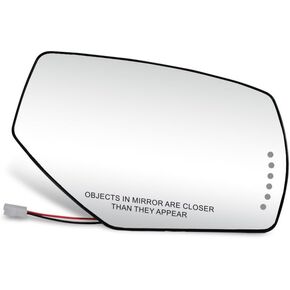 For GMC Sierra 1500 2014 15 16 17 2018 Mirror Glass Passenger Side | w/LED Signal Light | Heated | Power | Replacement For GM1325146 | 22919749