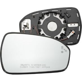 Passenger Side Mirror Glass Fit for Ford Fusion 2013-2021, Right Heated with Blind Spot Detection DS7Z17K707C