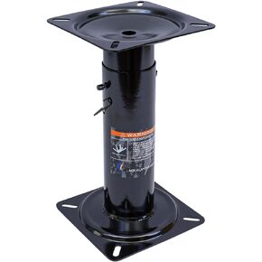 Adjustable Pedestal, Adjustable Boat Seat Pedestal, Height Adjustable 12-18 Inches, Adjustable Seat Base For Boat, Adjustable Pedestal For Yacht Seat, Black Powder Coate