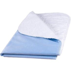 Blue Big Size Washable Bed Pad / XXL Incontinence Underpad - 36 X 72 - Jumbo Mattress Protector
