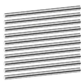 304 Stainless Steel Solid Round Rod Pins Straight Metal Shaft Rods Bar，6 mm (15/64") Diameter, 254 mm (10") Long, for Shafting in Bearing, Axles (10 Pack)