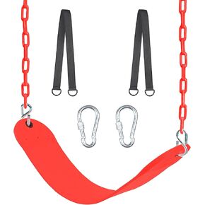Swing Seat, 66" Heavy Duty Coated Iron Chain Sensory Swing, Therapy Swing Seat,Outdoor Playground Swing Set Accessories with Snap Hooks and Hanging Straps(Pink) in Kuwait