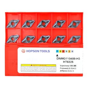 Carbide Turning Inserts DNMG 331 Dnmg110404 for Semi-Finishing Cutting Steel, Dnmg Insert for Lathe Turning Tools, 10 PCS.