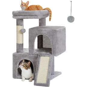 PAWZ Road 30" Cat Tower, Small Cat Tree with 2 Condos for Indoor Cats in Saudi Arabia