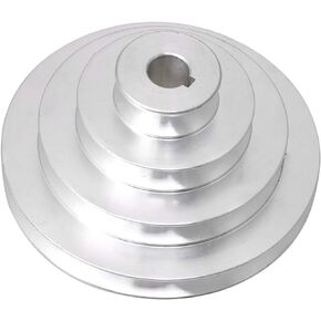 CNBTR 16mm Bore Aluminum A Type 4 Step Pulley Wheel for V-Belt Timing Belt (Outer diameter: 41, 70, 99, 130mm)