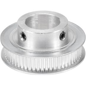 عجلات متزامنة من الألومنيوم لبكرة التوقيت [للطابعات ثلاثية الأبعاد وأحزمة عرض 6 مم، آلات CNC] - 60 سنًا 15 مم تتحمل/لون فضي/1 قطعة in Kuwait