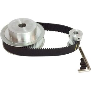 HTD3M 50 Teeth 25 Teeth Timing Belt Width 15mm Timing Pulley Belt Set kit Reduction Ratio 2:1