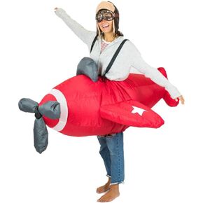 Red Airplane Inflatable Costume for Adults (One Size)